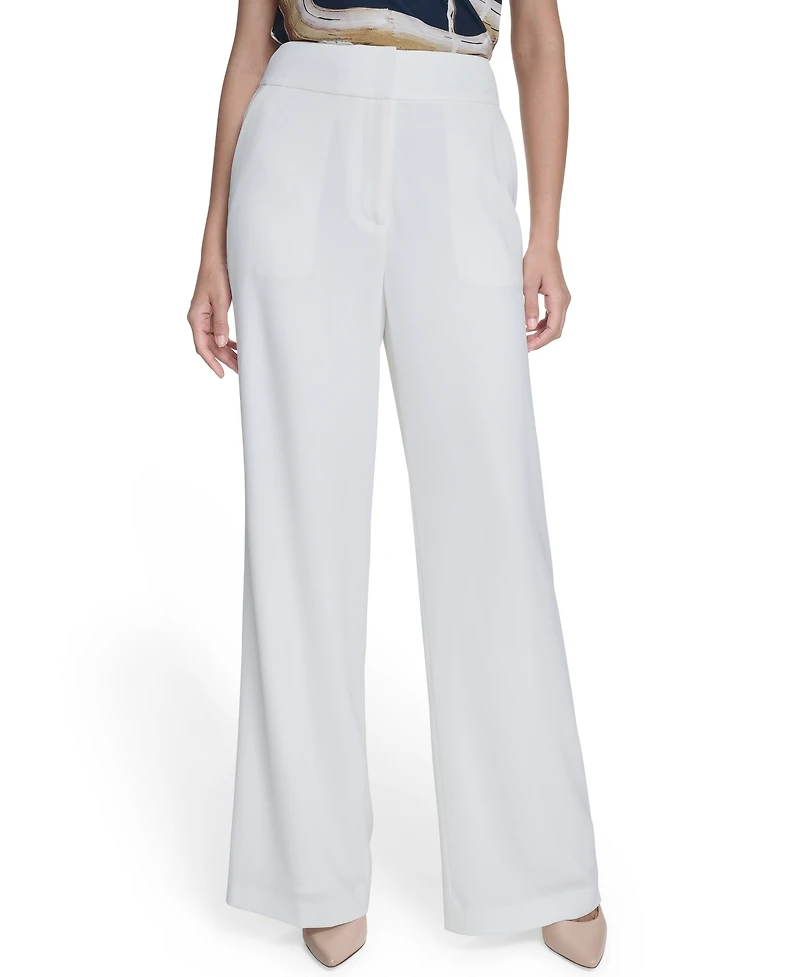 Calvin Klein Women's High-Rise Wide-Leg Pants