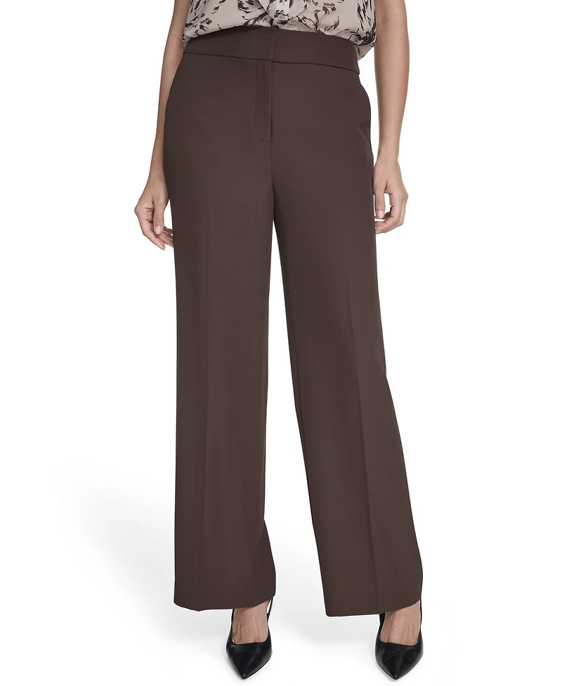 Calvin Klein Women's High-Rise Wide-Leg Pants