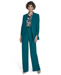 Calvin Klein Women's Heavy Open-Front Ruched-Sleeve Blazer