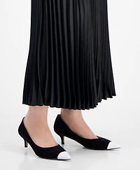 Things Ii Come Women's Jacey Luxurious Pointed-Toe Kitten Heel Pumps
