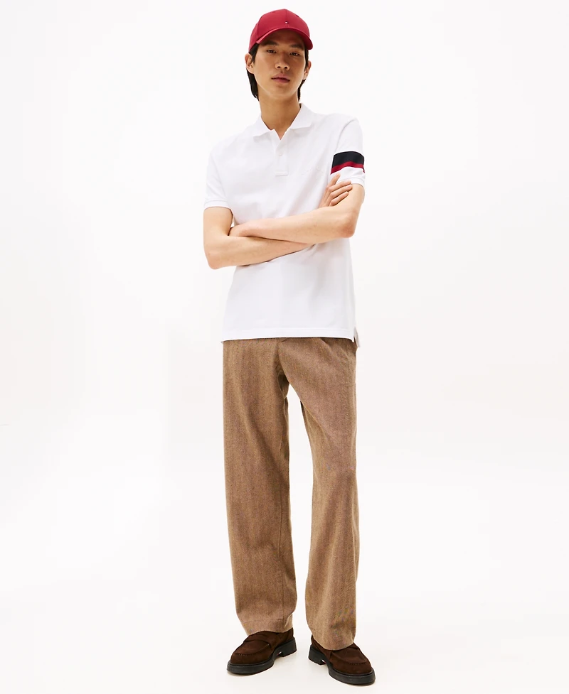 Tommy Hilfiger Men's Regular-Fit Stripe Sleeve Polo Shirt