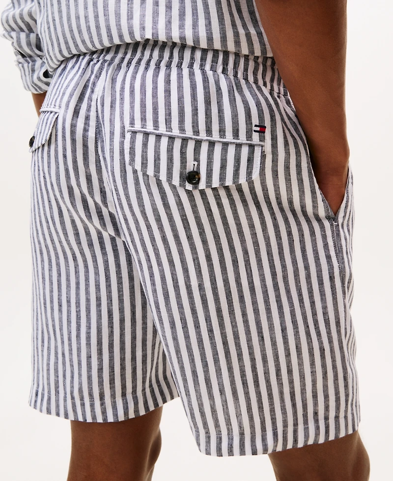 Tommy Hilfiger Men's Stripe Linen Shorts