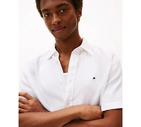 Tommy Hilfiger Men's Regular-Fit Linen Short-Sleeve Shirt
