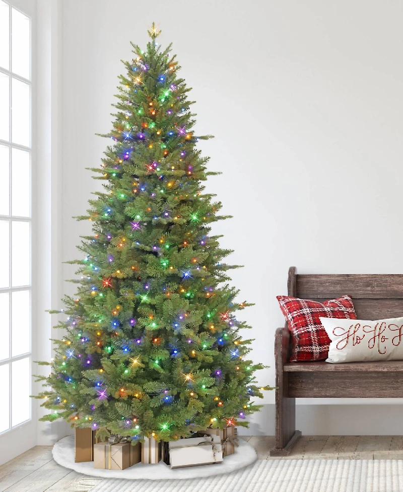 Puleo 7.5ft Pre-lit Colchester Pine, 2336 Branch Tips, 500 Multi-color Led Lights