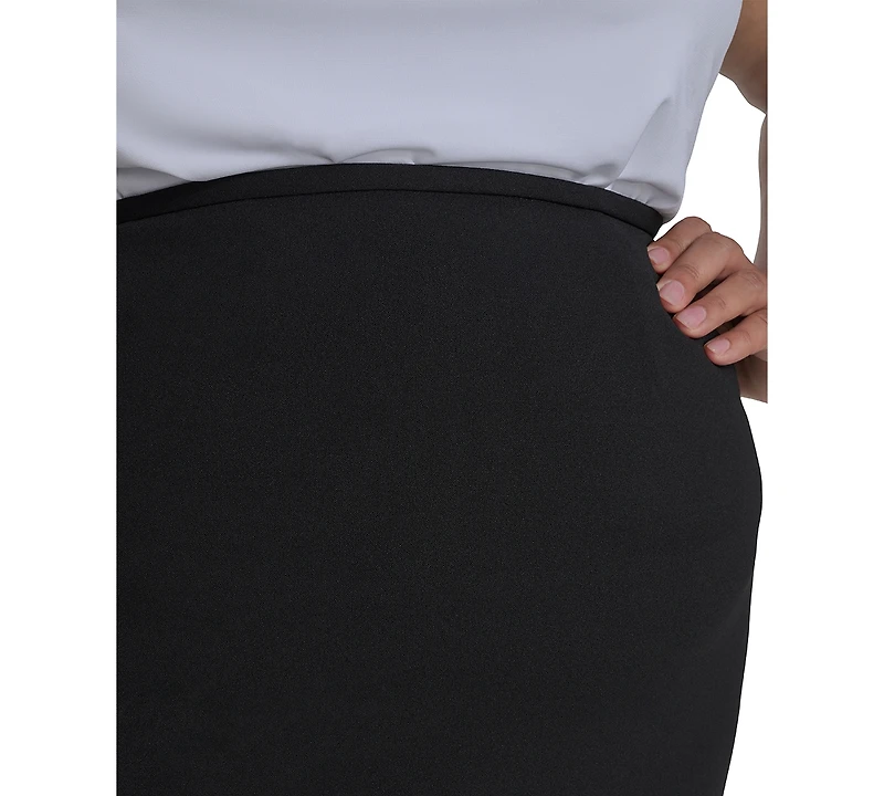 Calvin Klein Plus Soft Crepe Pencil Skirt