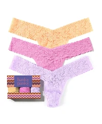 Hanky Panky Women's Signature Lace Low Rise Thong pack Panty