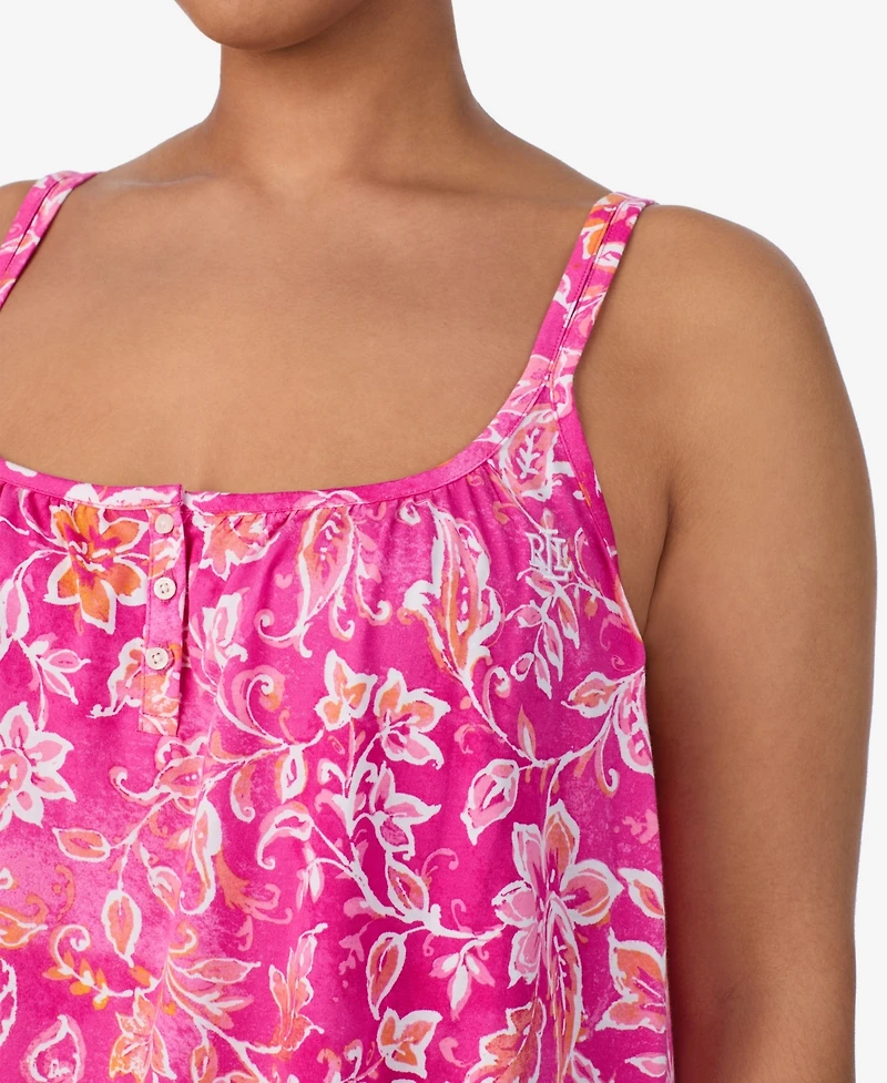 Lauren Ralph Plus Double Strap Short Nightgown
