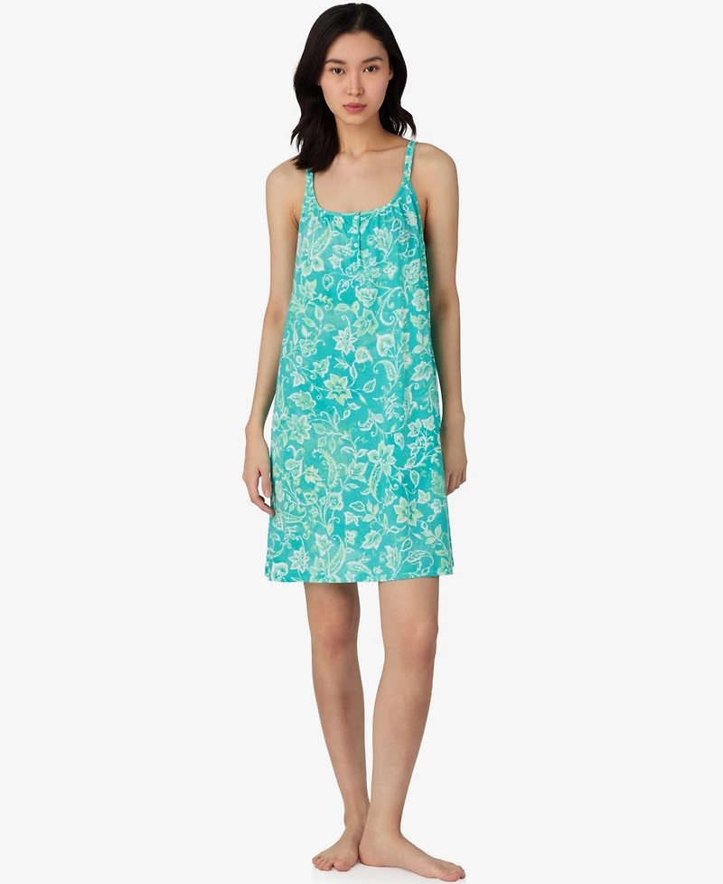 Lauren Ralph Women's Double Strap Short Nightgown