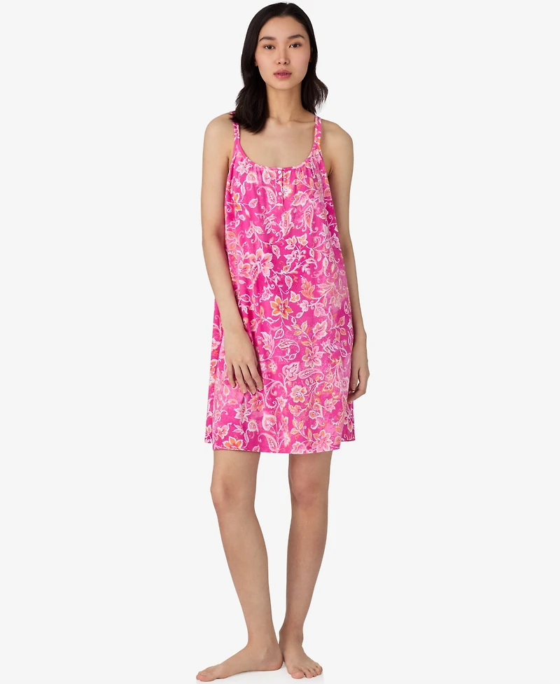 Lauren Ralph Women's Double Strap Short Nightgown