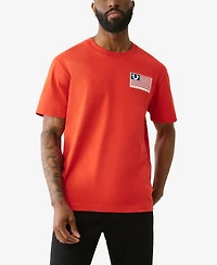True Religion Men's Short Sleeve Horseshoe Flag T-Shirt