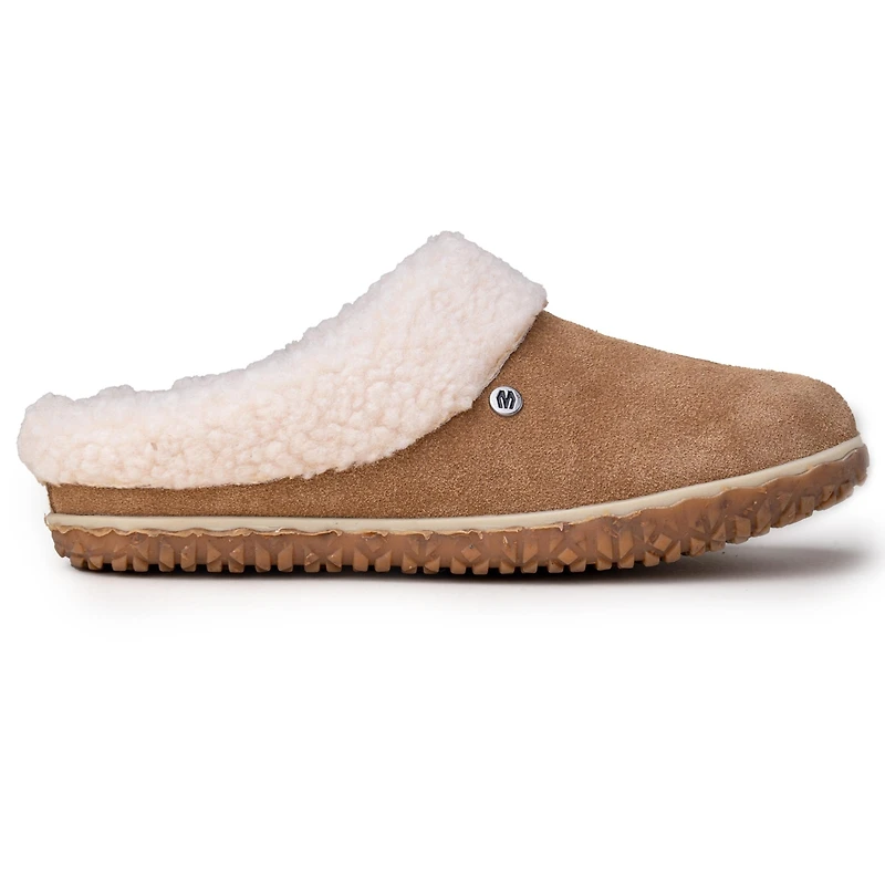 Minnetonka Women's Spruce Suede Berber Lined Slippers