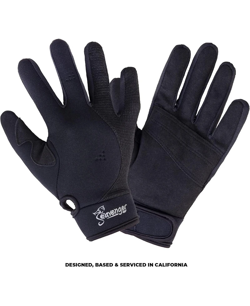Seavenger Abyss 1.5mm Mesh Reef Water Sports Gloves with Amara Leather Palm