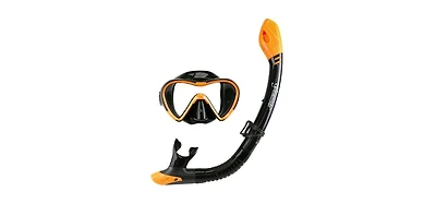 Seavenger Torpedo Tempered Glass Mask & Dry Top Snorkel Combo Set - Yellow