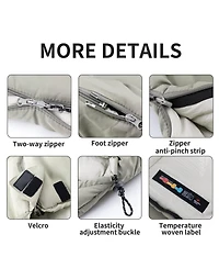 Naturehike Sleeping Bag for Adults with Hood,33 Lightweight Hollow Cotton Sleeping Bag,3 Seasons Waterproof Spliceable Sleeping Bags