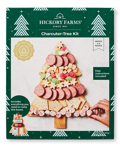 Hickory Farms Holiday Charcuterie Tree Kit, 7 Piece