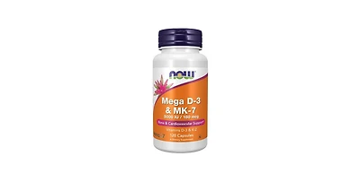 Now Foods Mega D-3 & Mk-7 5000 Iu ,180 mcg ,120 Caps