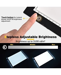 Yescom A2 Light Pad Diamond Painting Light Board Light Box for Tracing 25"x16" Light Board Artist Drawing Sketching Animation with Paper