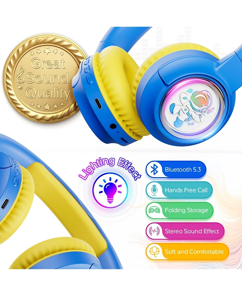 Contixo KB6 Kids Bluetooth Headphones, Safe Sound for Little Ears