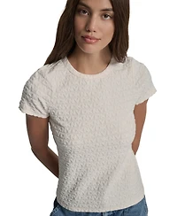 Dkny Jeans Women's Jacquard Logo Crewneck T-Shirt