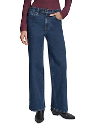 Dkny Jeans Women's High Rise Modern Wide Leg