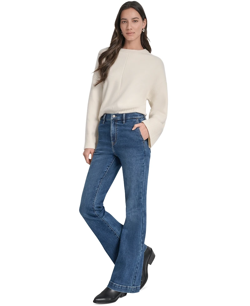 Dkny Jeans Women's High-Rise Flare Trouser
