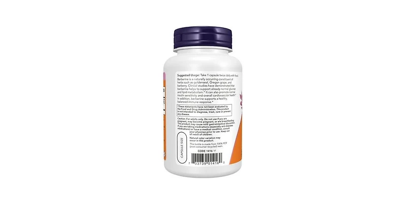 Now Foods Berberine HCl ,500 mg ,90 Veg Capsules