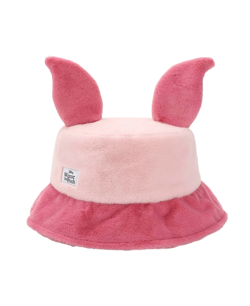Winnie the Pooh Men's Piglet Pink Short Faux Fur Bucket Hat