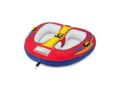 Akiudex 1 or 2 Person Inflatable Towable Tube for Boating with Drainage
