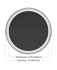 Yescom Trampoline Mat & Pad Replacement Kit w/ 96V-Ring for 15ft Round Trampoline Frame Blue