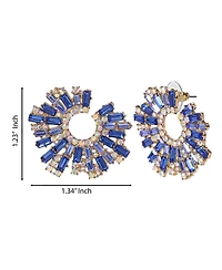 Jessica Simpson Royal Radiance Blue Crystal Burst Earrings