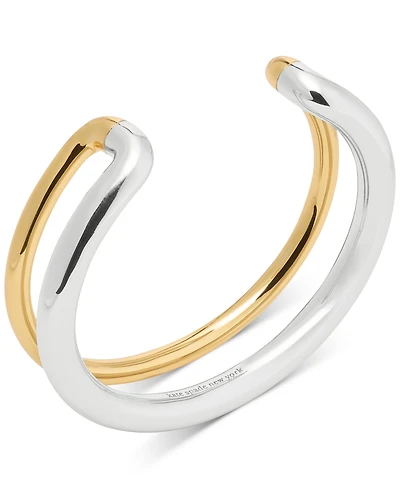 kate spade new york Two-Tone Interlock Cuff Bracelet