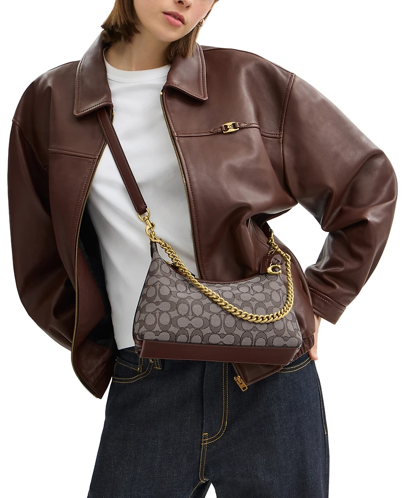 Coach Juliet Small Signature Jacquard Shoulder Bag 25