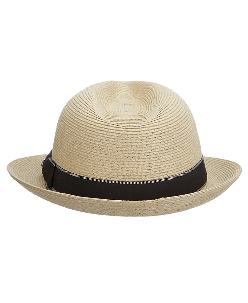Scala Men's Fine Paper Braid Fedora Hat