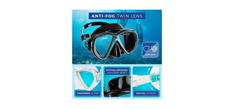 Seavenger Hanalei Snorkel & Anti-Fog Mask Set