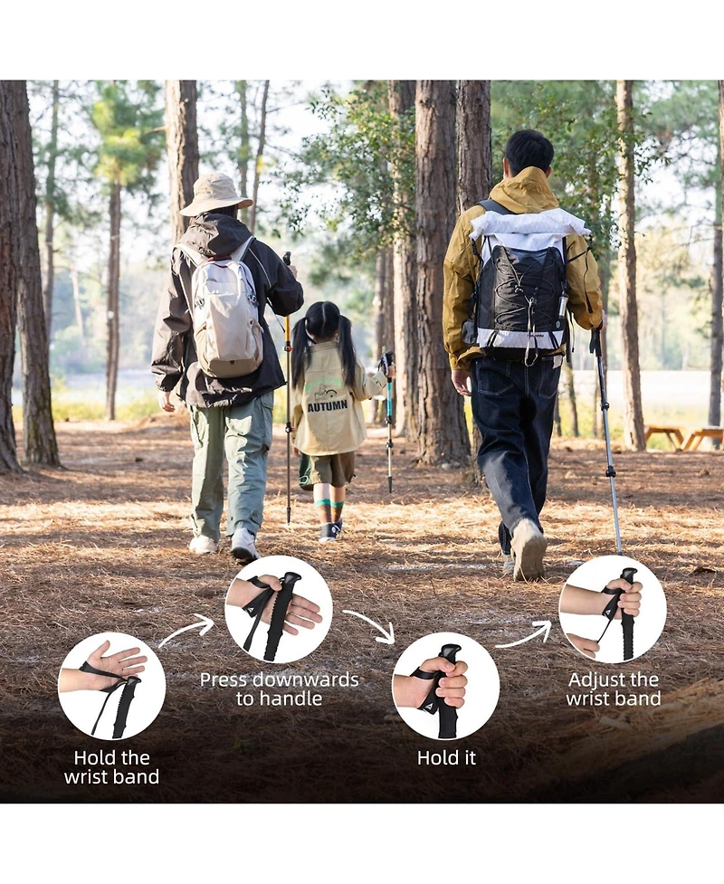 Naturehike 1pc Ultralight Trekking Pole - Adjustable Hiking Sticks w/Secure Lock, Eva Grip,4 Colors, 50-135cm (20-53in) for Adults & Kids