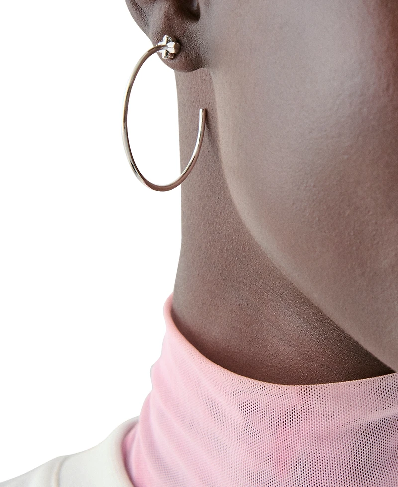 kate Spade new york Flower Medium Hoop Earrings, 1.63"