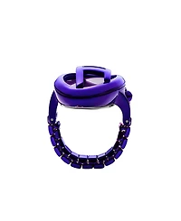 Diesel Women's D-Era Quartz Two-Hand Purple Stainless Steel Watch, 19mm