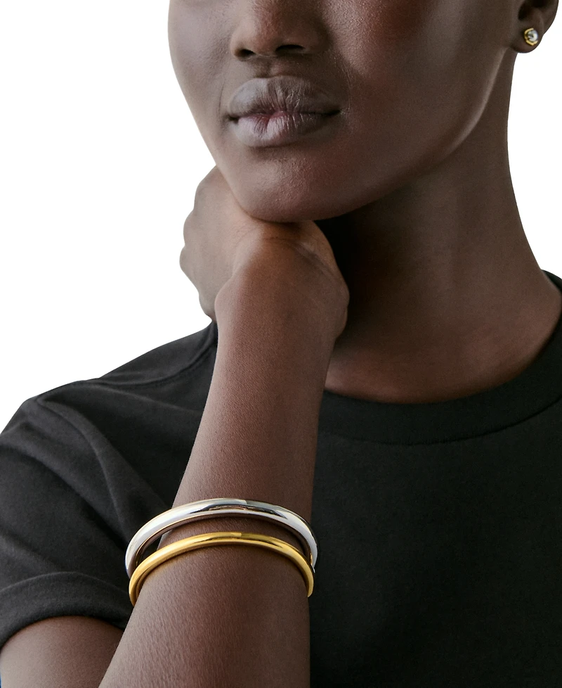kate spade new york Two-Tone Interlock Cuff Bracelet