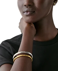 kate spade new york Two-Tone Interlock Cuff Bracelet