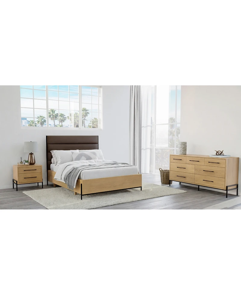 Linstead 3-Pc. California King Upholstered Set (Bed, Dresser & Nightstand), Created for Macy's
