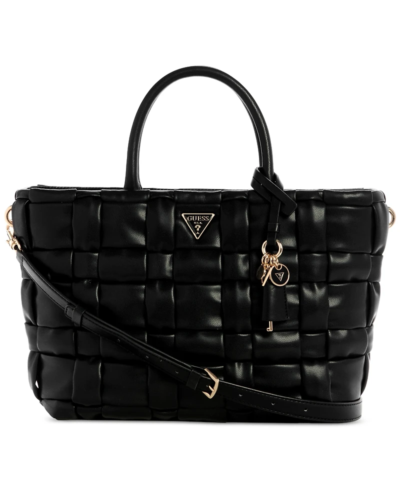 Guess Marion Quilted Large Satchel Bag