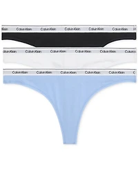 Calvin Klein Women's Modern Logo 3-Pack Thong Underwear QD5209
