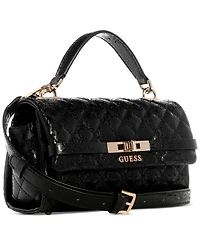 Guess Idra Small Top Handle Quilted Flap Crossbody Bag