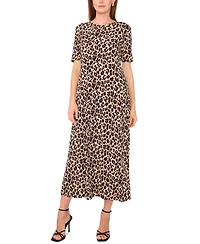 Vince Camuto Women's Printed Elbow-Sleeve Maxi Dress