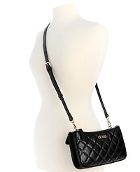 Guess Tinsley Quilted Three Compartment Crossbody