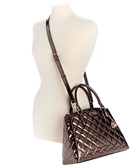 Guess Tinsley Medium Quilted Three Compartment Satchel