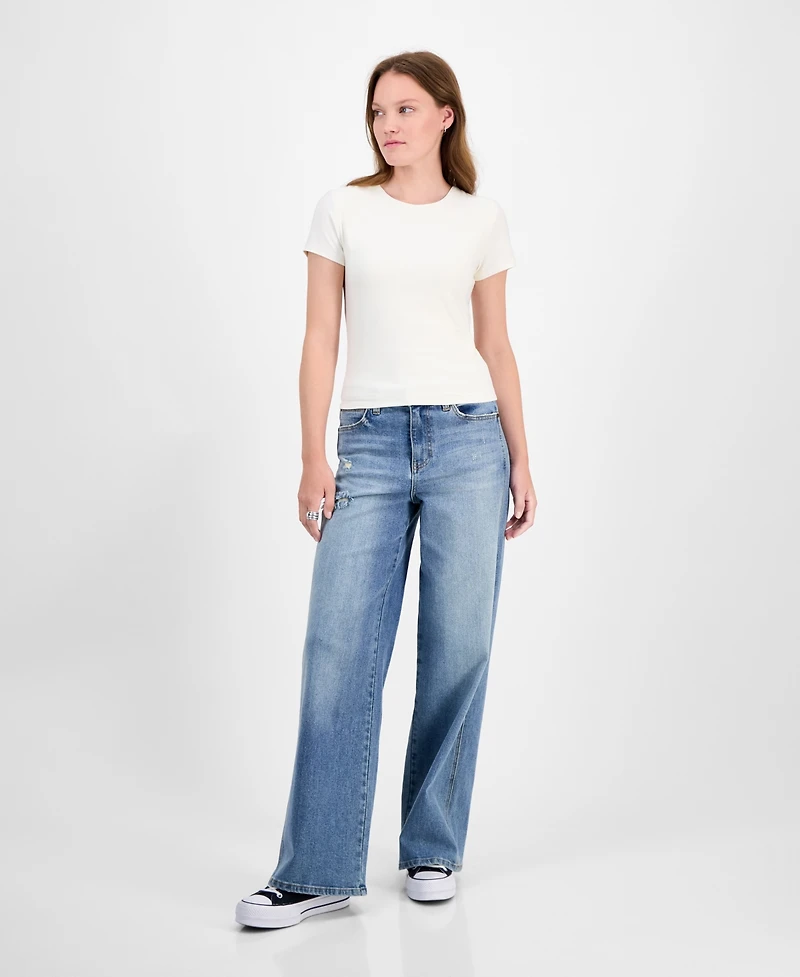 Hippie Rose Juniors' Short-Sleeve Crewneck Tee