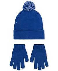 Nike Big Boys 2-Piece Swoosh Beanie and Gloves Set