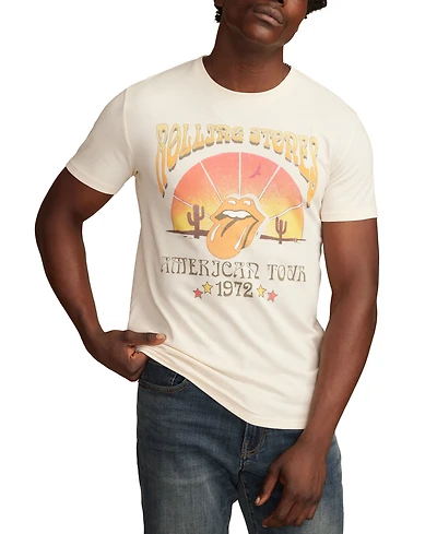 Lucky Brand Men's Rolling Stones Desert Short Sleeve Crewneck Graphic T-Shirt