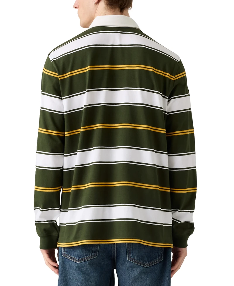 Levi's Men's Relaxed-Fit Long Sleeve Striped Rugby Shirt